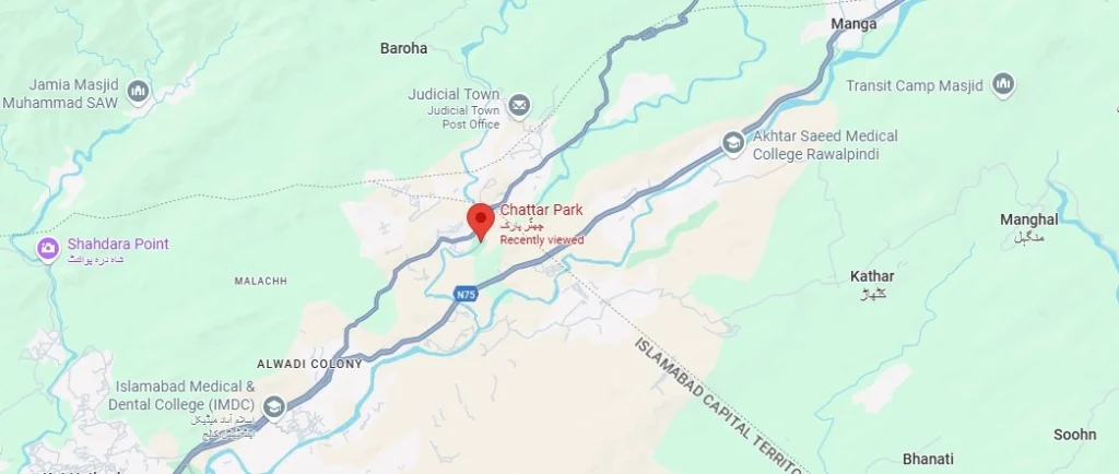 Chattar Park location map