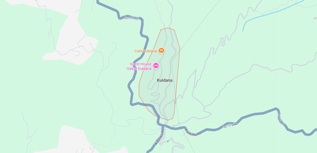 Google map directions for how to reach Kuldana Murree